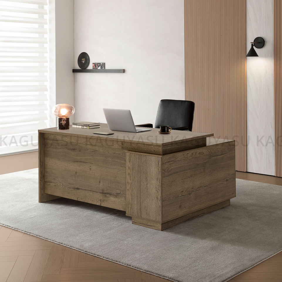 L Shaped Executive Desk With Storage And Privacy Panel LBZ-2141