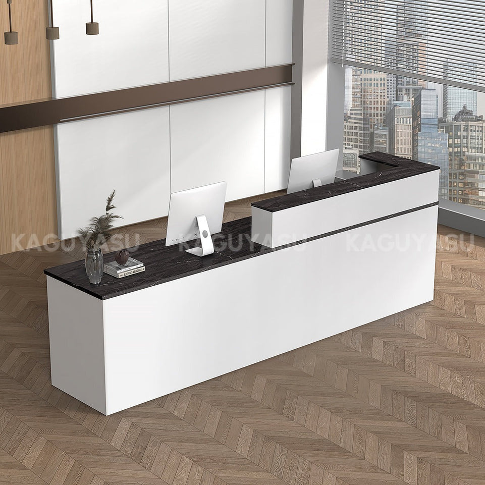 (In Stock) Minimalist Office Reception Desk with Keyboard Tray and Drawer JDT-2216