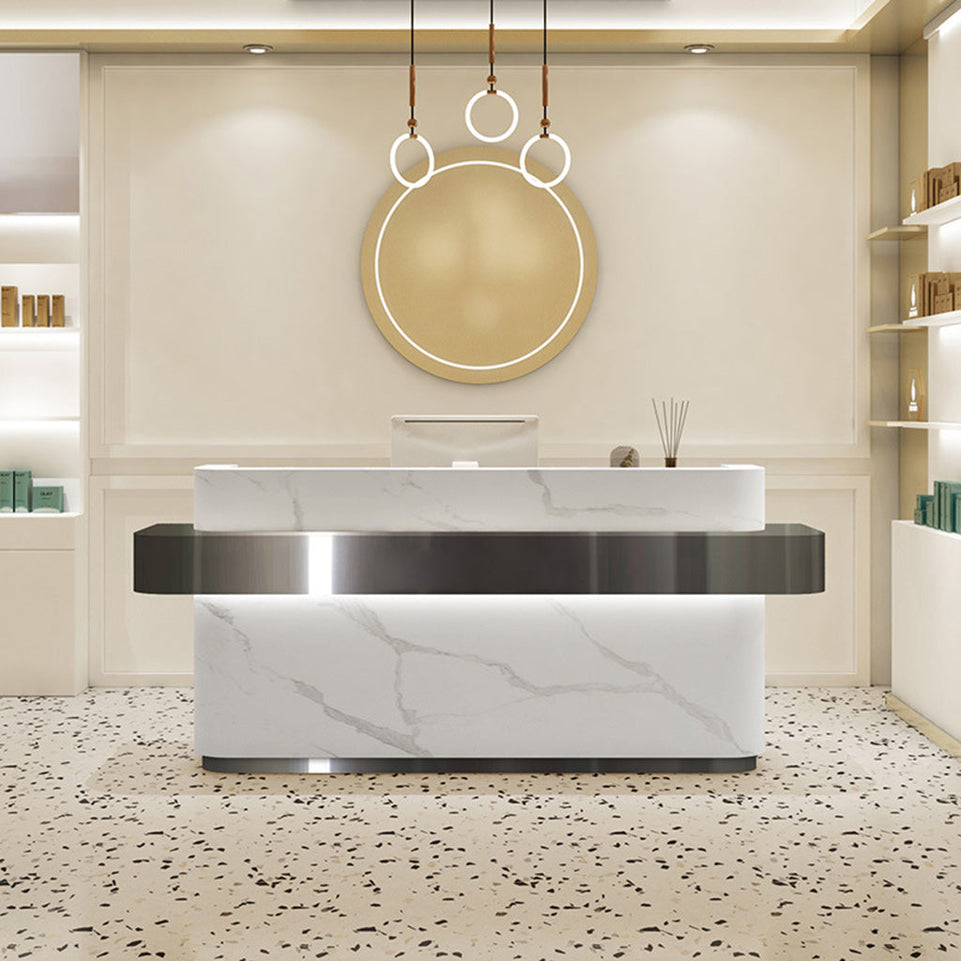 Stainless Steel Simple Reception Salons Stores Reception Desk JDT-1020