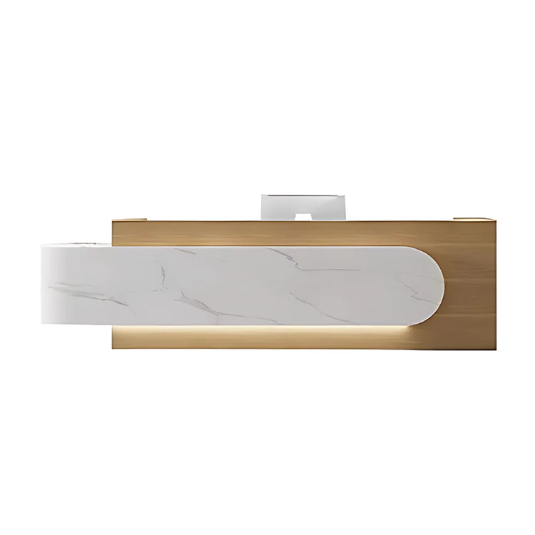 Large Sized Modern and Popular Stainless Steel Front Desk Reception Desk JDT-7276