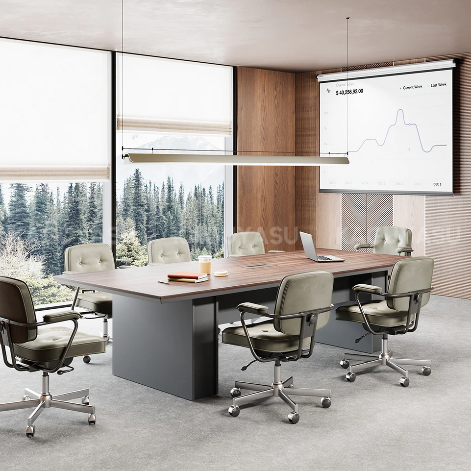 Rectangular Conference Table for 6–8 People with Strong Wooden Base MBS-HYZ-3001