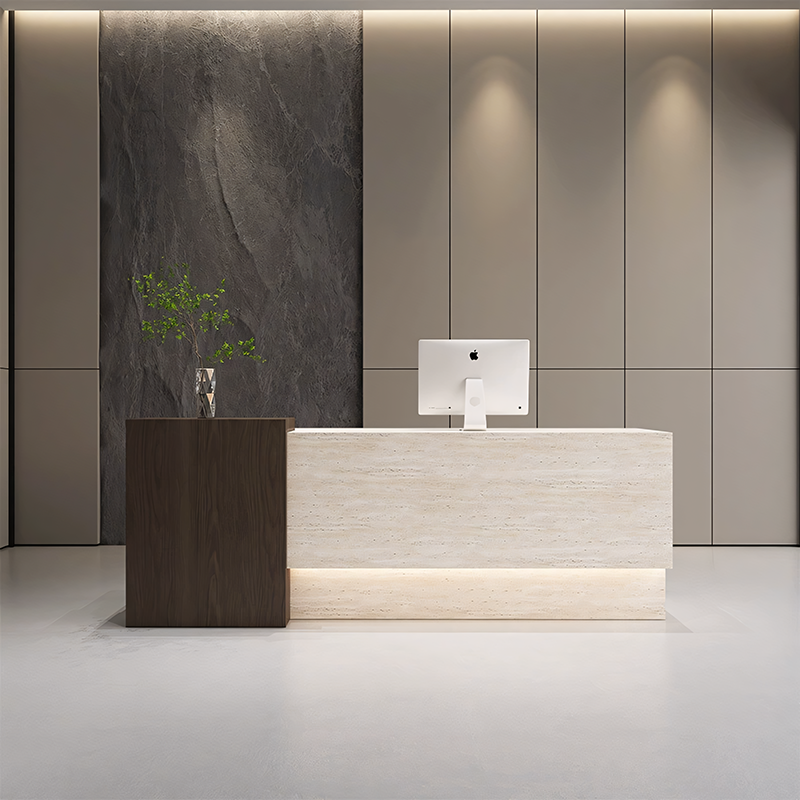 Modern and Minimalist LED Reception Desk Checkout Counter JDT-2312