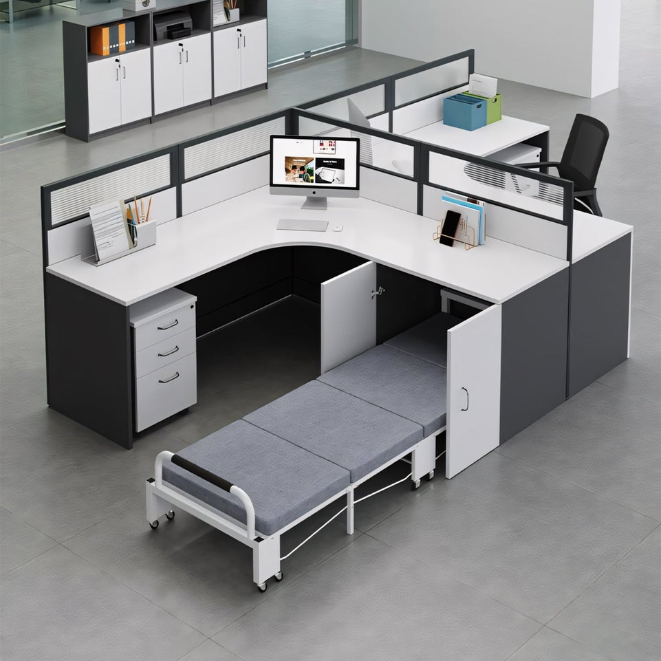 Classic Office Desk With Folding Bed Storage Cabinet YGZ-10106