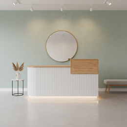 Modern Reception Desk Front Counter Desk Wooden Checkout Table JDT-7313