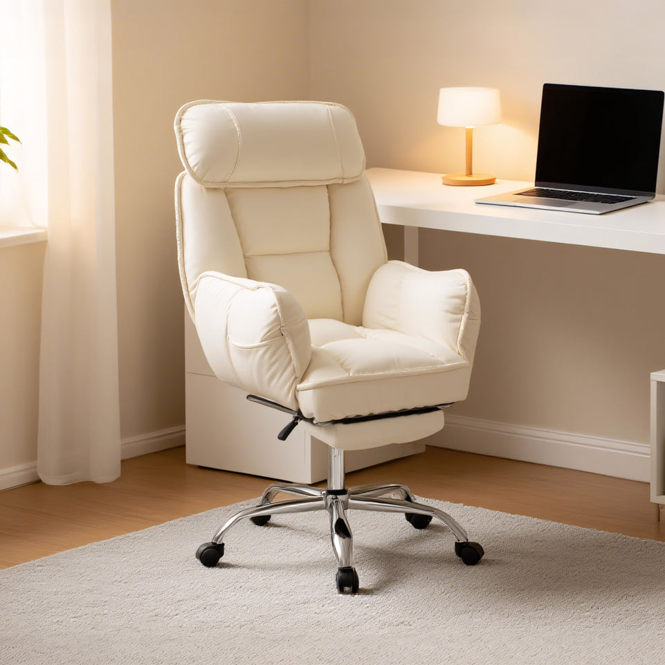 Soft Modern Office Chair With Adjustable Recline Angle And Storage Pockets BGY-2083