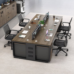 Office Desk And Chair For Four Staff YGZ-1015