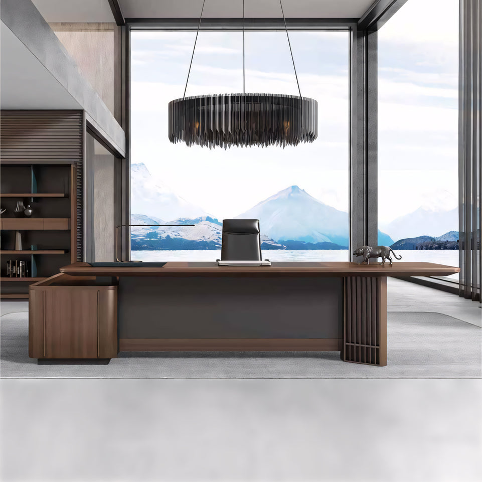 Light Luxury Office Executive Table L-Shape Desk LBZ-1058