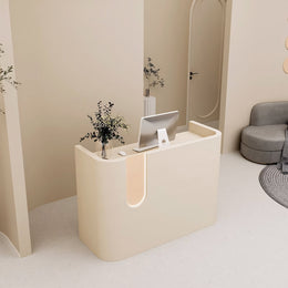 Personalized Curved Tri-Color Clothing Stores Reception Desk JDT-2004