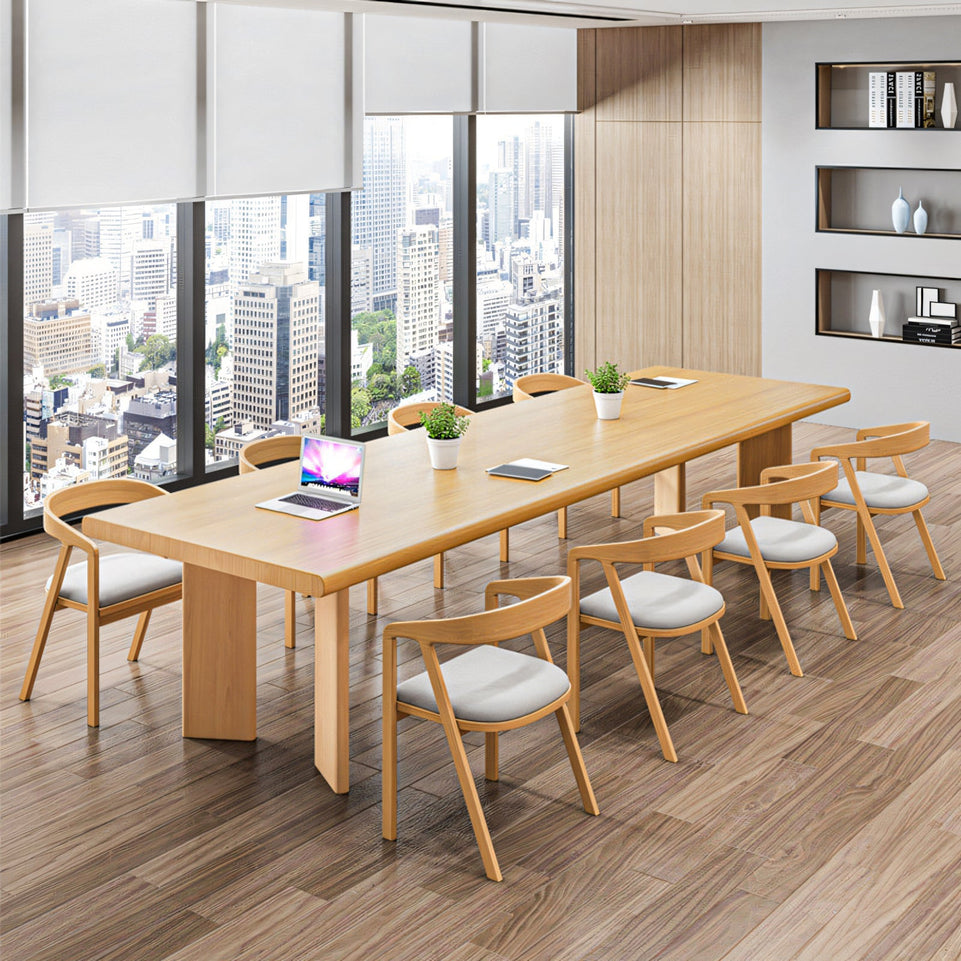 Solid Wood Office Conference Large Training Desk Chair Set HYZ-1050