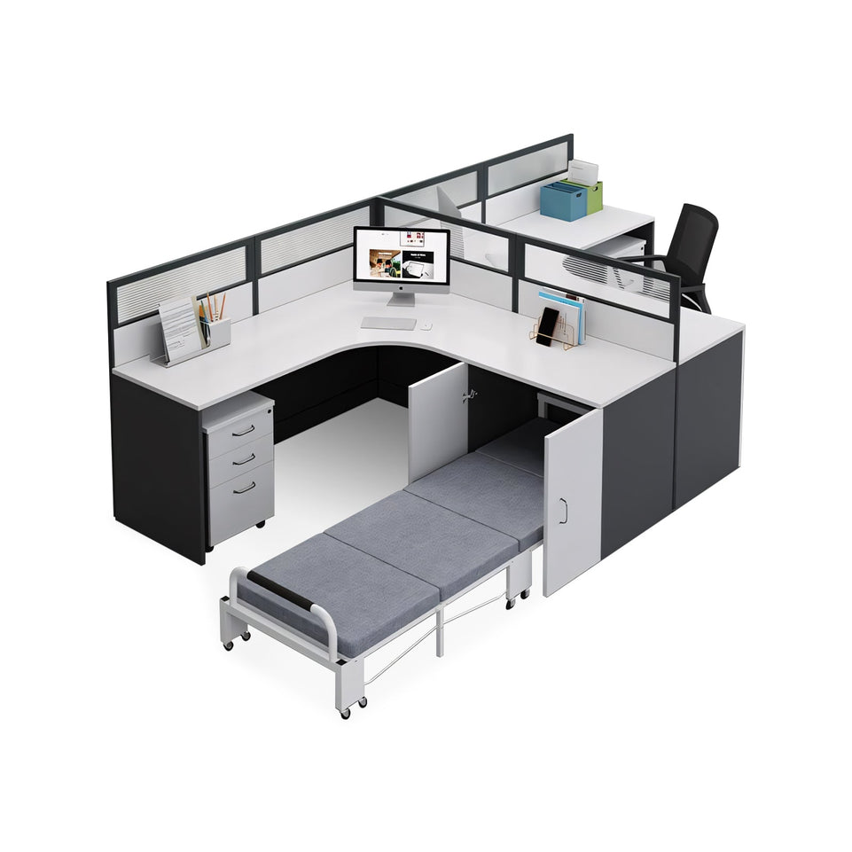 Classic Office Desk With Folding Bed Storage Cabinet YGZ-10106