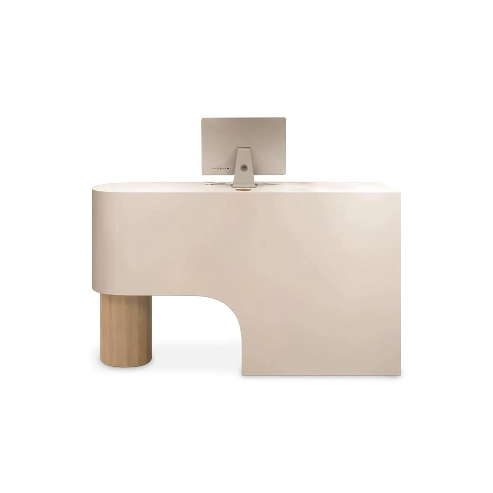 (In Stock) Simple Curved Lacquered Reception Desk JDT-2001