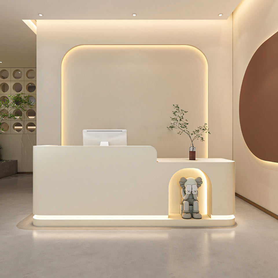 Fully Assembled Office Reception Desk Ideal for Salon JDT-1029