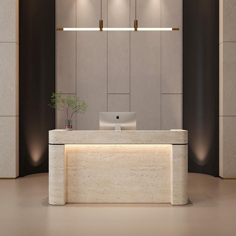 Small Rock-style Lobby Salon Beauty Parlor Reception Desk JDT-2309