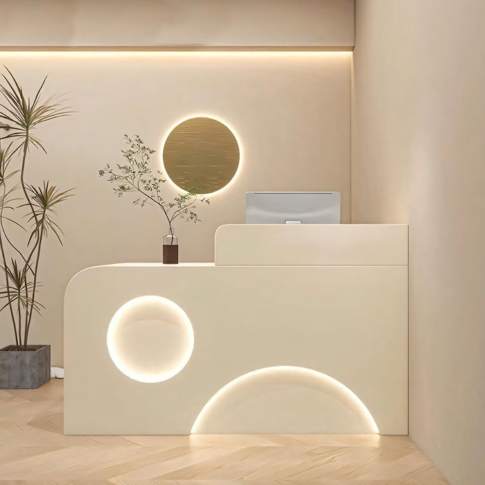 Fully Assembled Reception Desks with LED Accents for Salons JDT-1034
