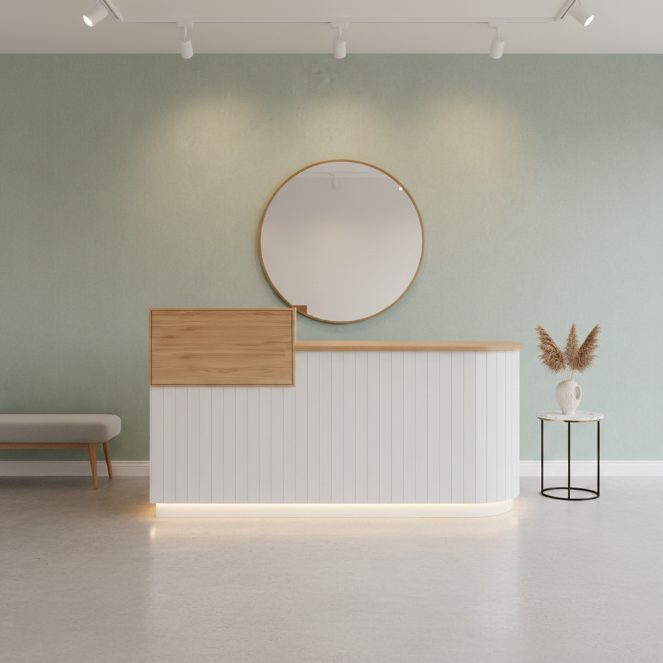 Modern Reception Desk Front Counter Desk Wooden Checkout Table JDT-7313