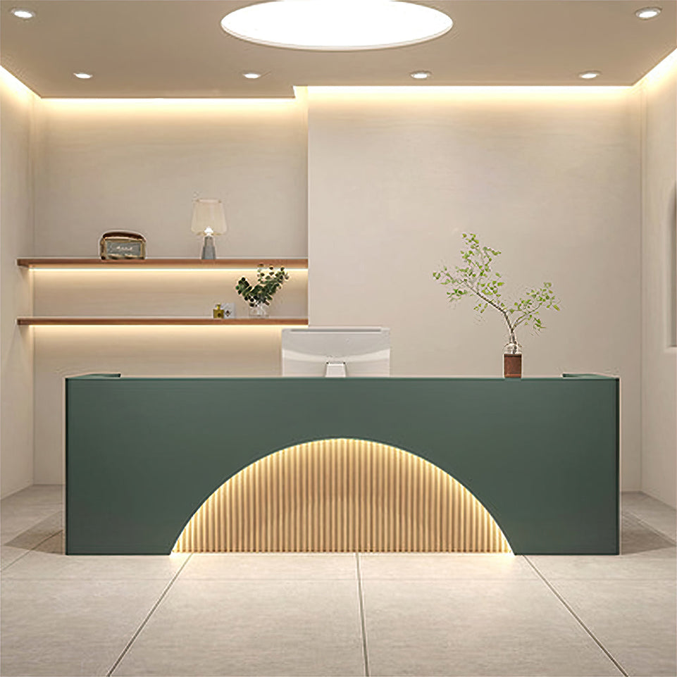 Fully Assembled LED Salon Reception Desk with Storage JDT-1039