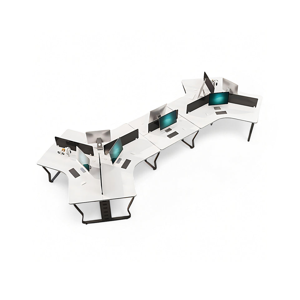 Creative Simple Combination Multi-Person Desk Staff Tables And Chairs BGZ-015