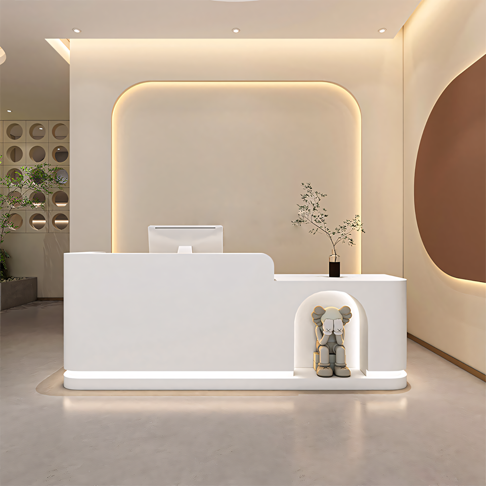 Fully Assembled Office Reception Desk Ideal for Salon JDT-1029