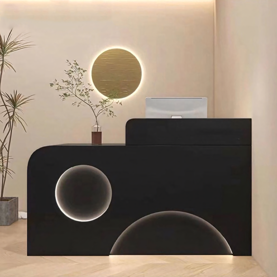 Fully Assembled Reception Desks with LED Accents for Salons JDT-1034