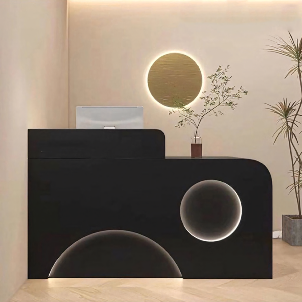 Fully Assembled Reception Desks with LED Accents for Salons JDT-1034