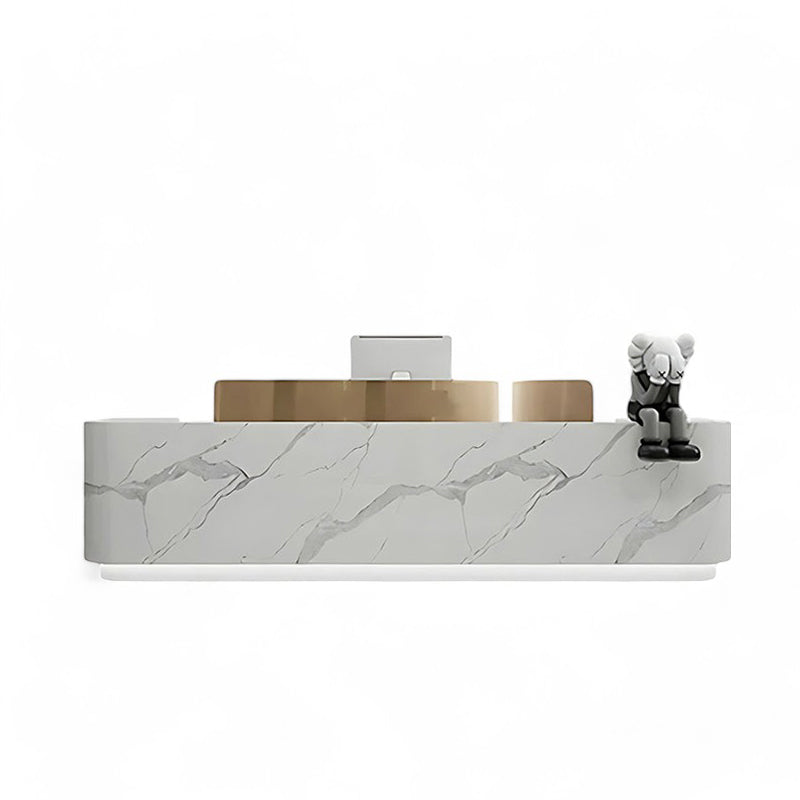 Modern Stainless Steel Front Desk Cashier Counter Reception Desk JDT-7101