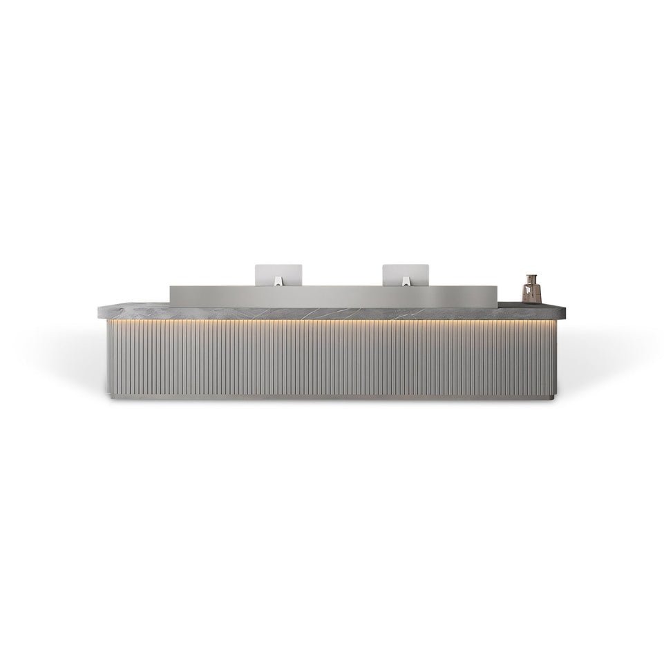 (In Stock) Fully Assembled LED Minimalist Checkout Counter Reception Desk JDT-7162