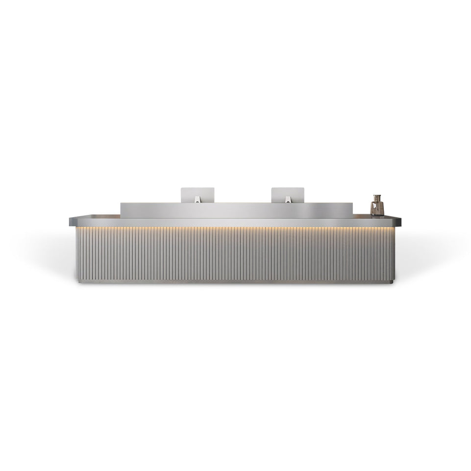 (In Stock) Fully Assembled LED Minimalist Checkout Counter Reception Desk JDT-7162