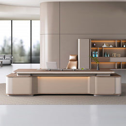 Modern Executive Desk with Voice-Controlled Light Strip Design LBZ-2063