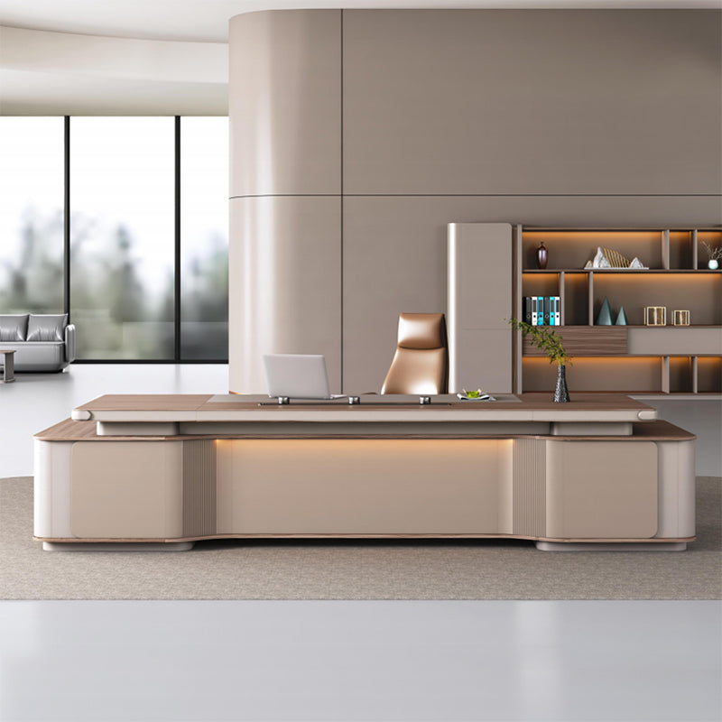 Modern Executive Desk with Voice-Controlled Light Strip Design LBZ-2063