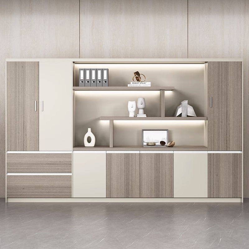 Luxurious Executive Office Desk with Bookcase Set LBZ-10184