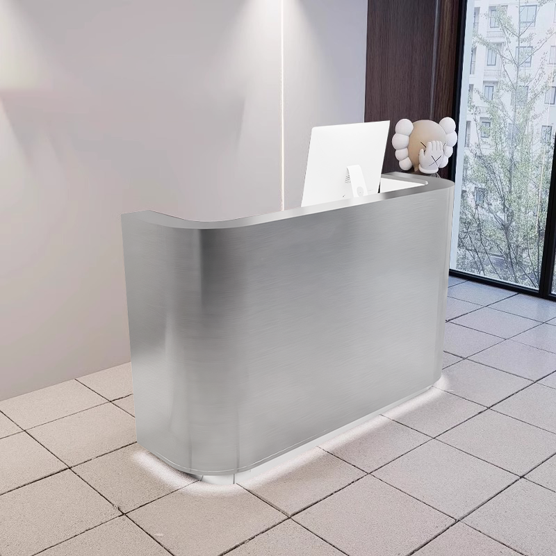 Silver Stainless Steel Small Bar Reception Desk JDT-2008