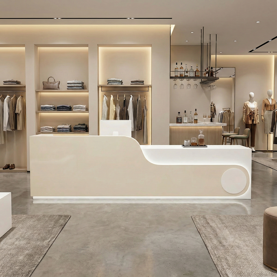 Women's Clothing Store Bar Table Store Small Front Desk Reception Desk JDT-7196