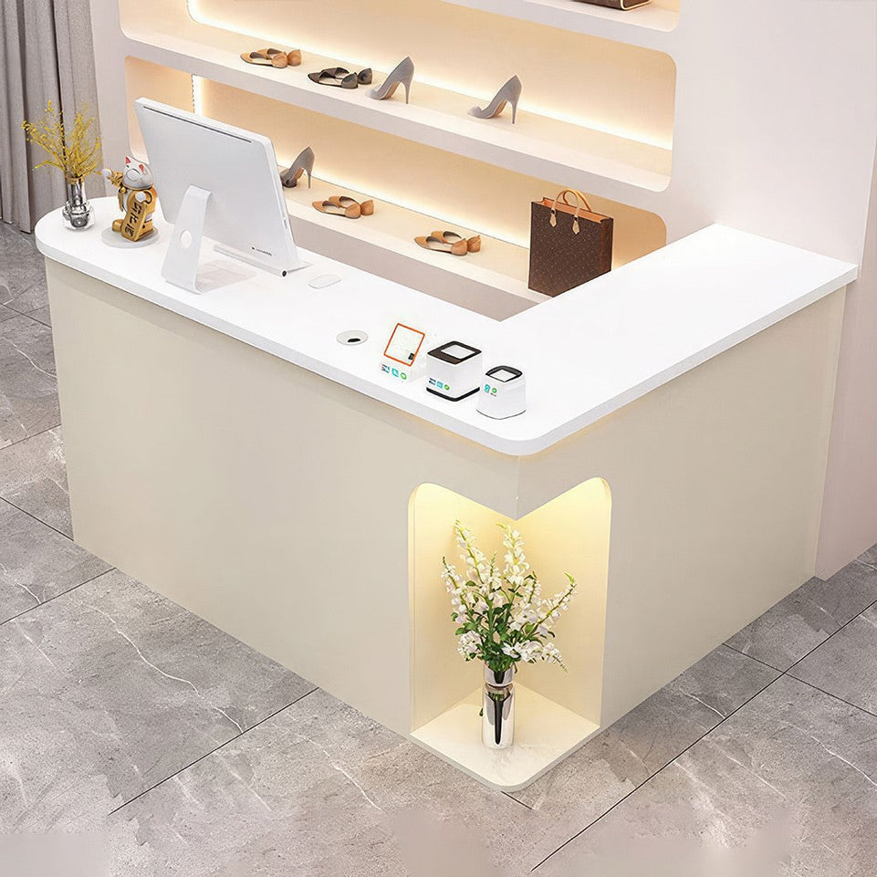 Chic L-Shaped Big Storage Simple Reception Beauty Salon JDT-1053