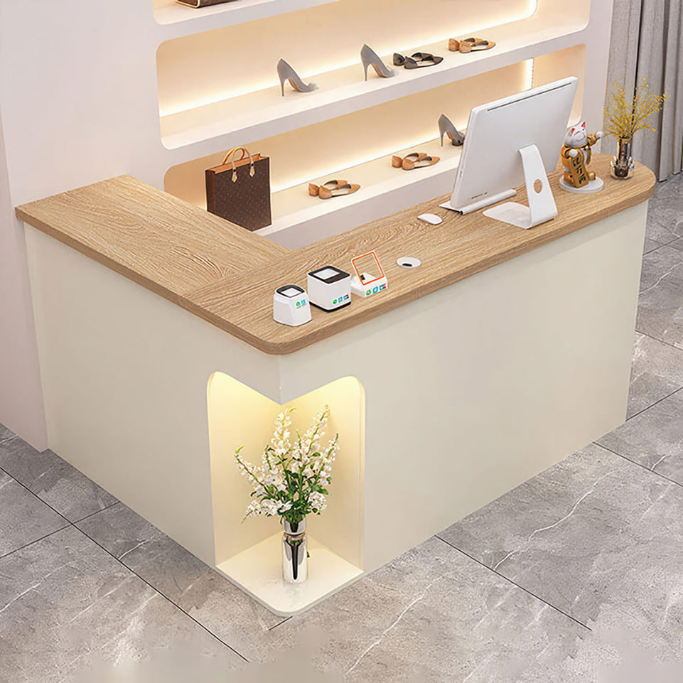 Chic L-Shaped Big Storage Simple Reception Beauty Salon JDT-1053