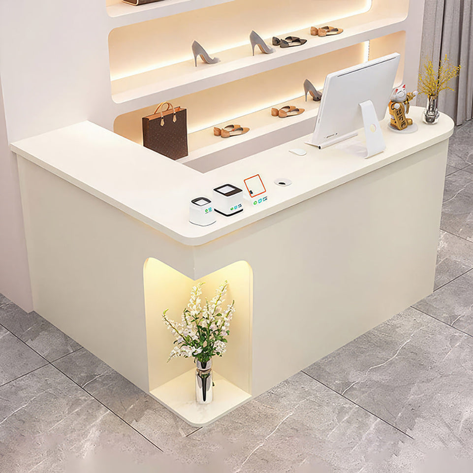 Chic L-Shaped Big Storage Simple Reception Beauty Salon JDT-1053