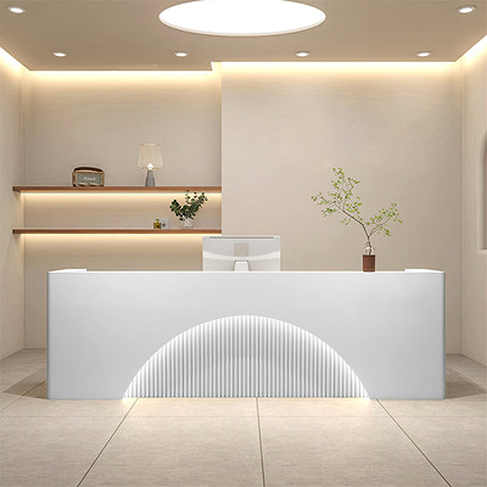 Fully Assembled LED Salon Reception Desk with Storage JDT-1039