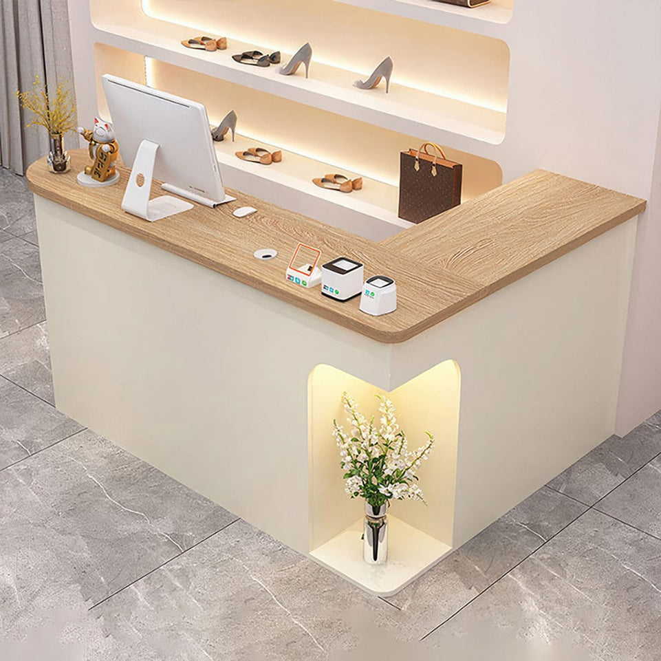 Chic L-Shaped Big Storage Simple Reception Beauty Salon JDT-1053