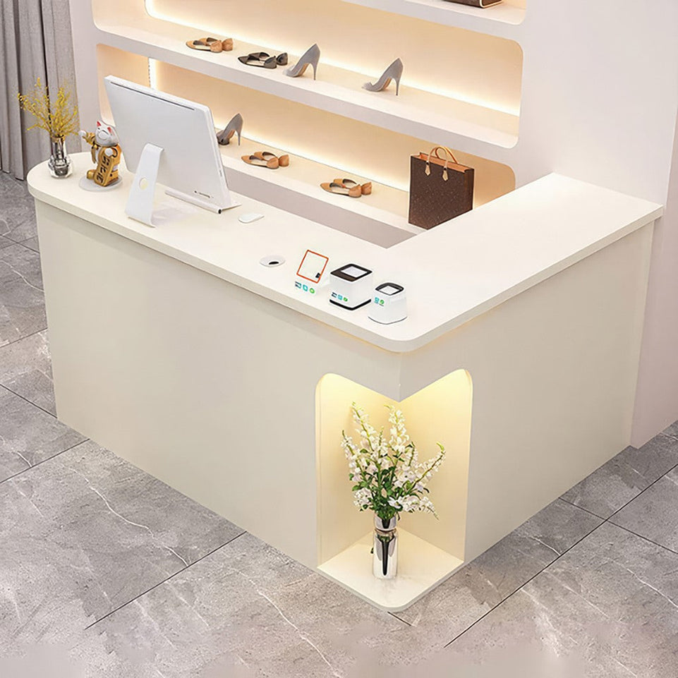 Chic L-Shaped Big Storage Simple Reception Beauty Salon JDT-1053