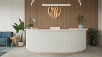 Modern Arc Reception Desk for Professional Spaces