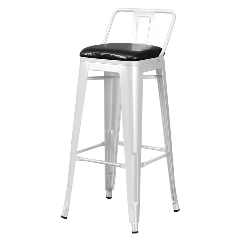 Modern Metal and Wood Bar Stool with Backrest Commercial Use BTZ-006