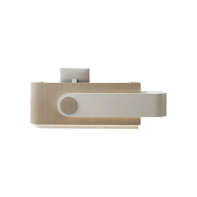 Beauty Salon Lacquered Curved l-Shaped Corner Cashier Desk JDT-7136