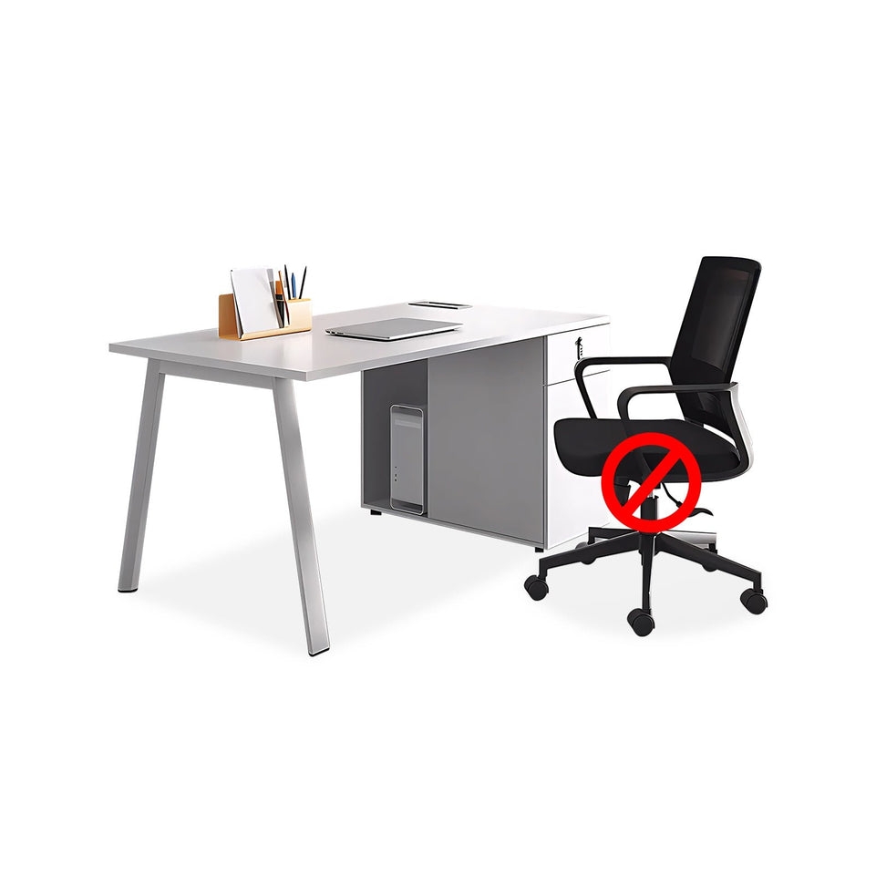 Simple Office Desk And Chair Combination With Storage Cabinet YGZ-708