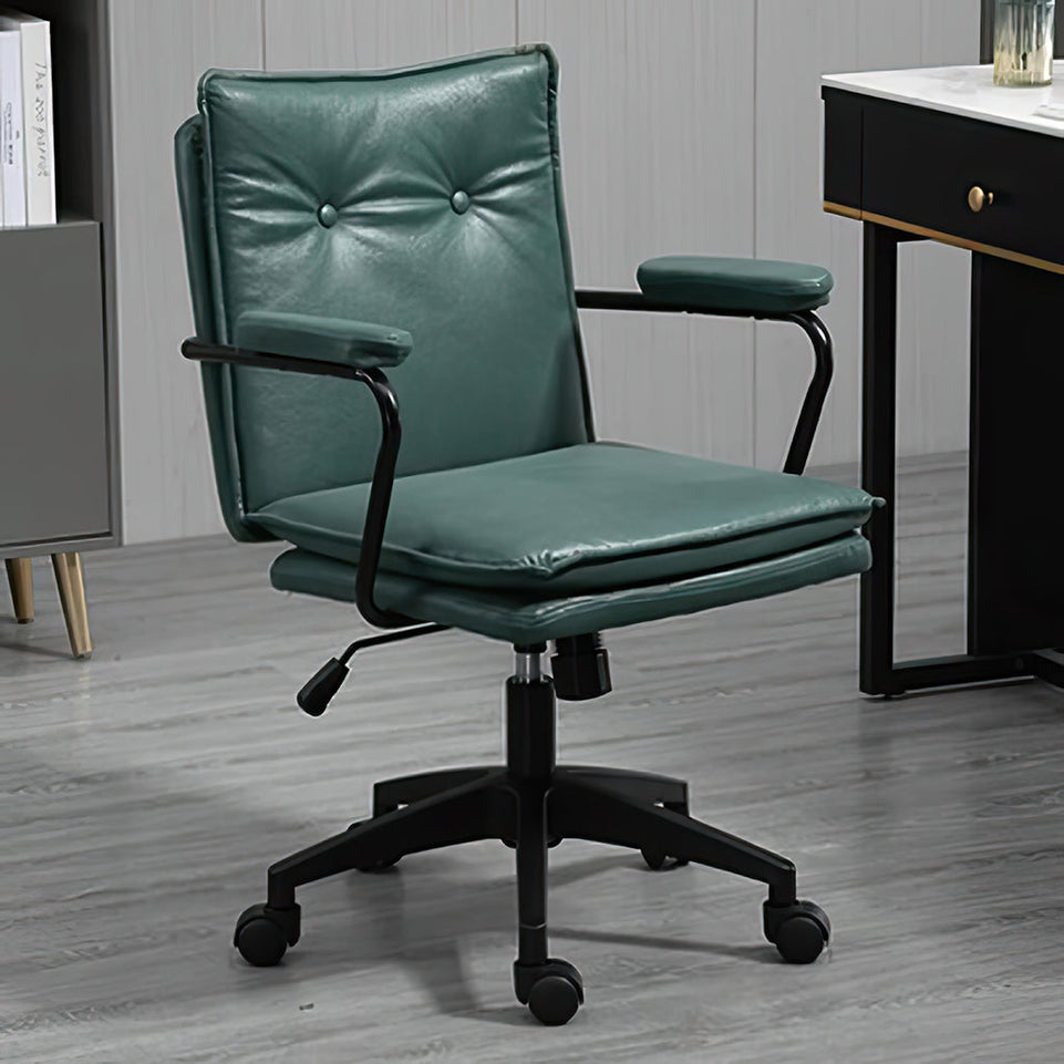 Office Lift Rotating Adjustable Leather With Armrests Chair BGY-1074