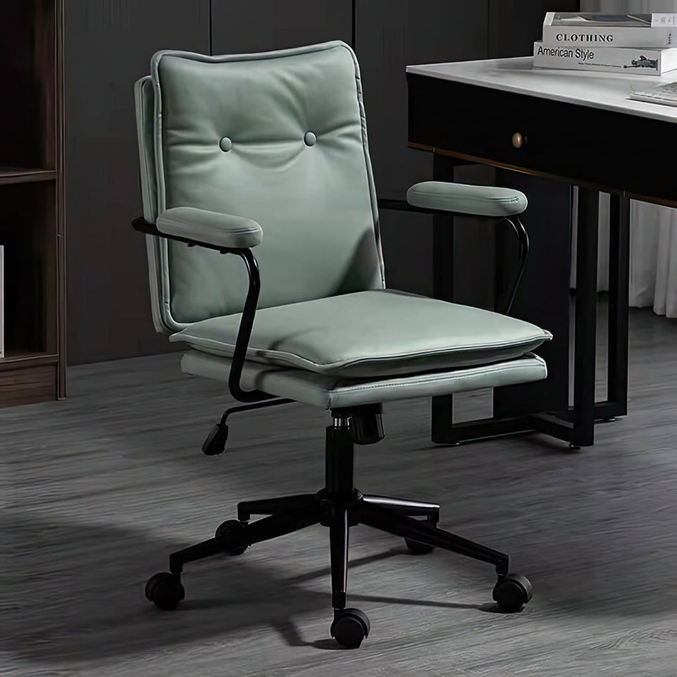 Office Lift Rotating Adjustable Leather With Armrests Chair BGY-1074