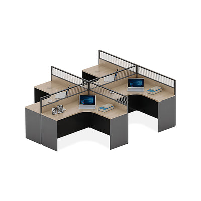 Simple Multi Position Office Desk Combination With Screen Partition YGZ-745