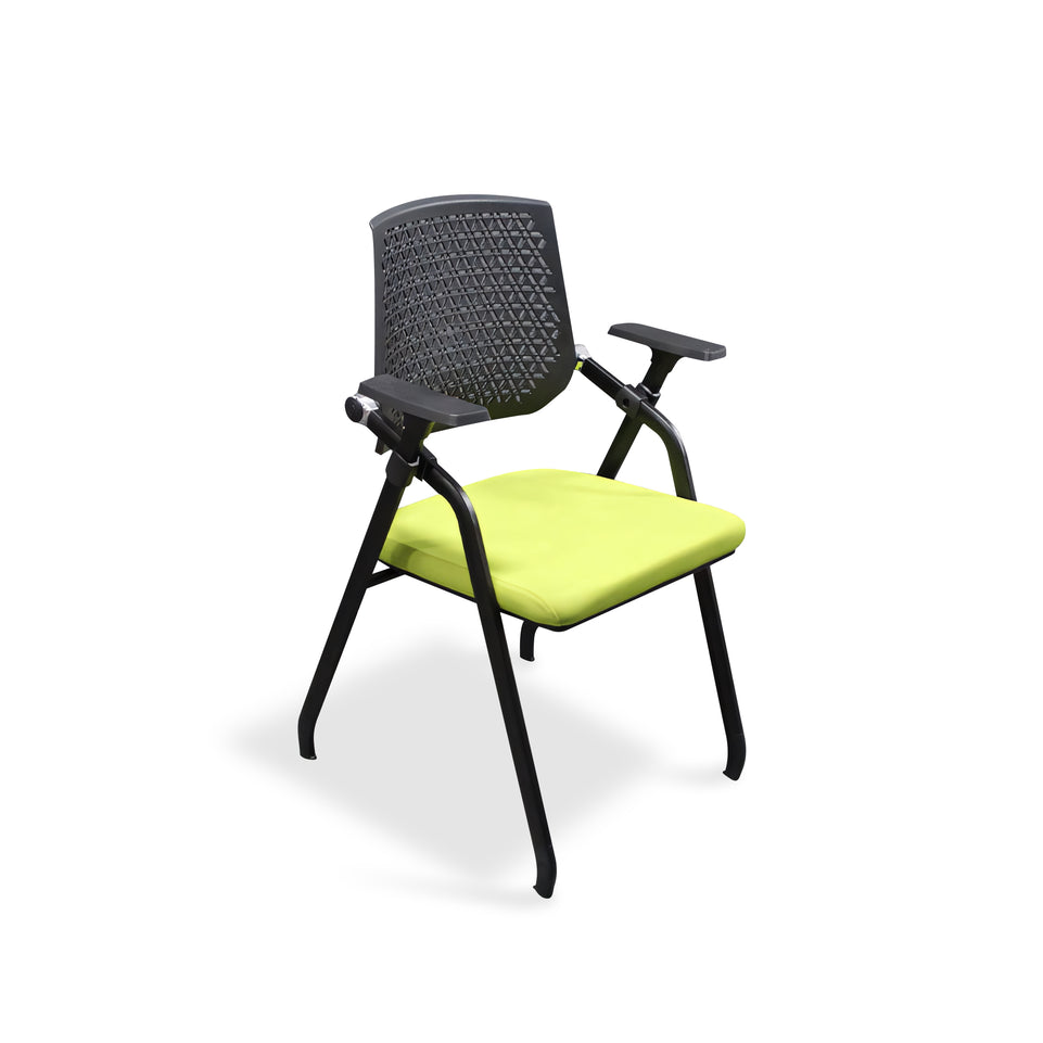 Back-rebound Integrated Folding Conference Chair With Writing Board And Plastic Waist Protector HYY-2004