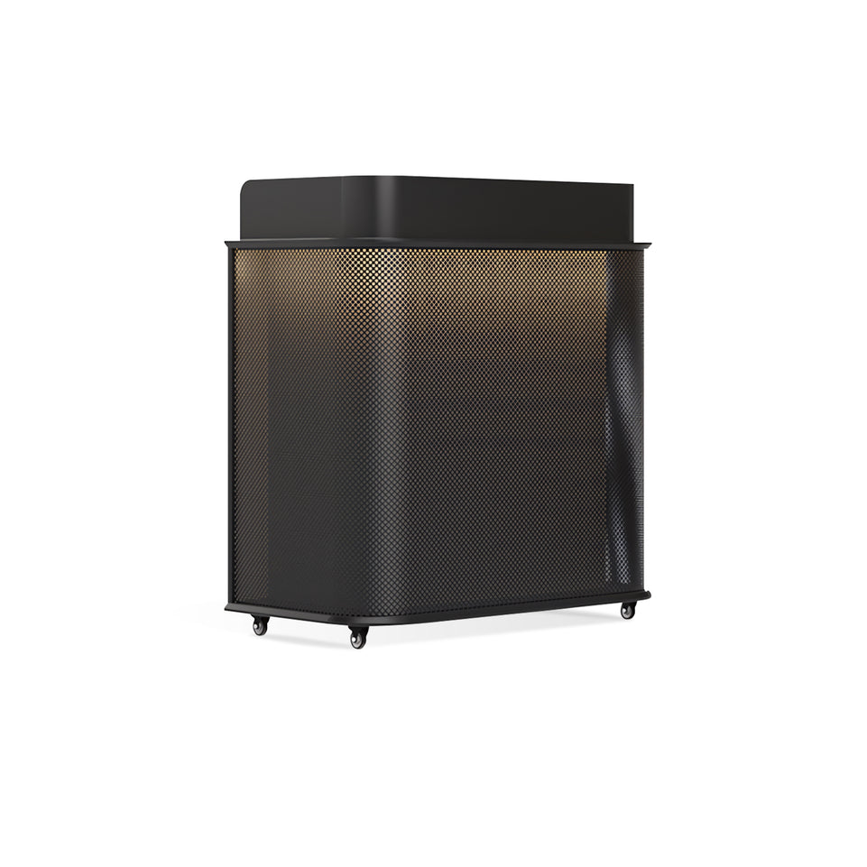 Integrated Black And White Lacquer Mini Reception Desk JDT-2011