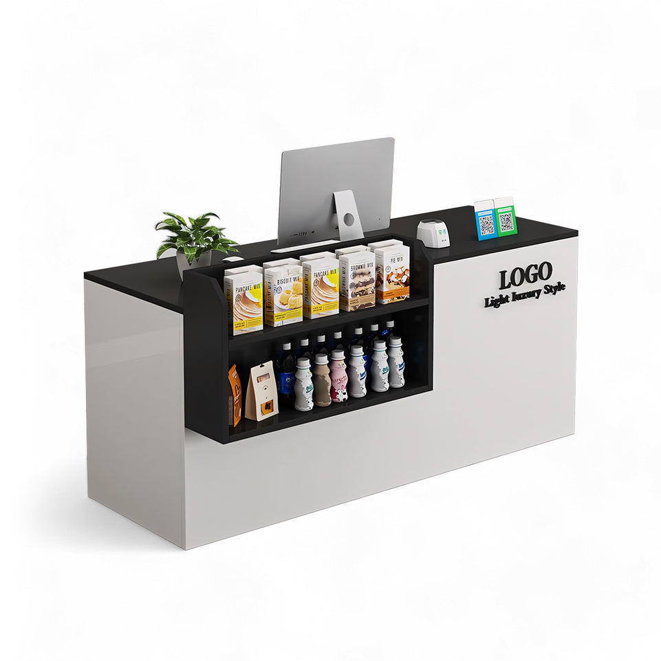 Small Modern Supermarket Counter Clothing Store Reception Desk JDT-2043