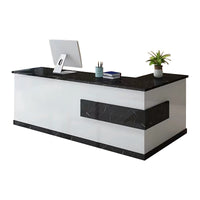 L-shaped Modern Reception Desk with a Drawer and a Keyboard Tray JDT-069