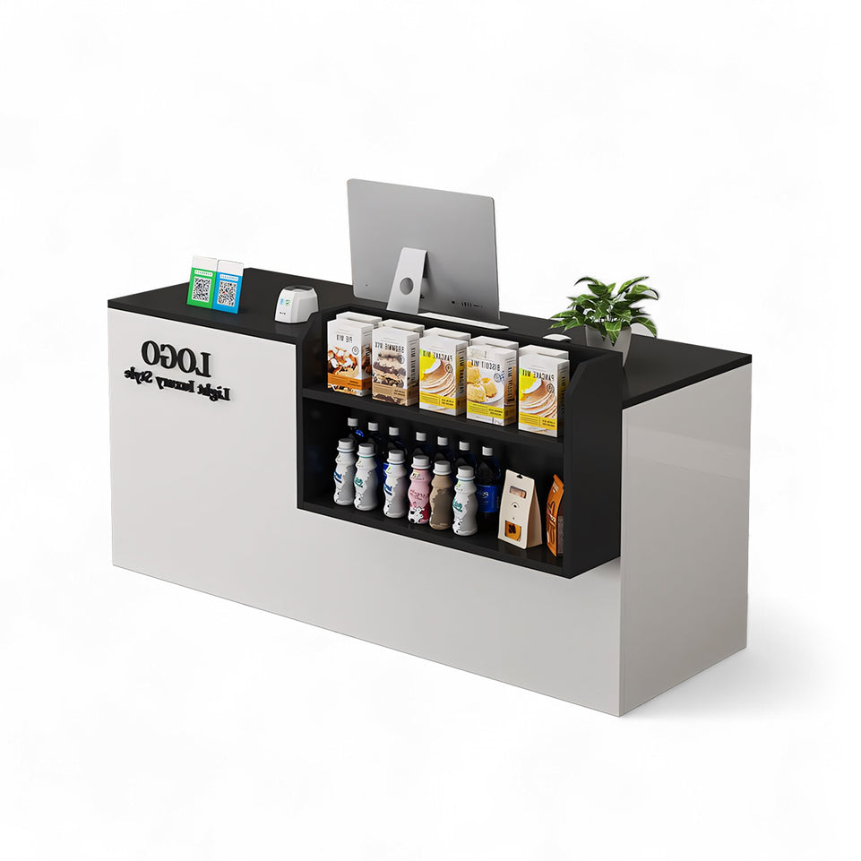 Small Modern Supermarket Counter Clothing Store Reception Desk JDT-2043